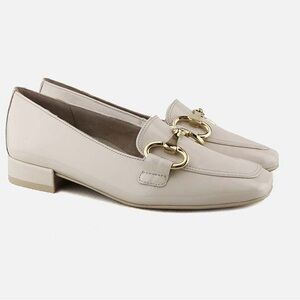 Paul Green Cream Loafers with Gold Accents USAsize 10:5 ( UK size 8)